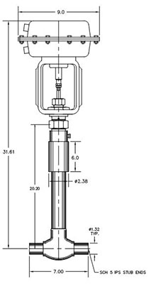 Liquid Helium Valve Model C3081-A23