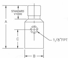 Vacuum Valve V1000 Series drawing