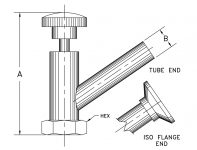 vacuum evacuation valve operator optional flange end