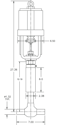 Cryogenic Valve Model C2081-B23A-1253