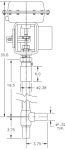 pneumatic liquid helium valve technical drawing