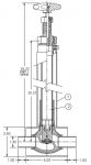 Liquid Helium Valve Model C3081-M21 liquid-helium-valve-C3081-M21-drawing