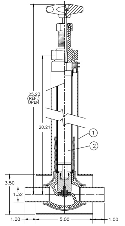 Liquid Helium Valve Model C3081-M21