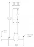 cryogenic valve with tube sized ends