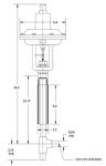 cryo valve with right-angle body and cold box cuff