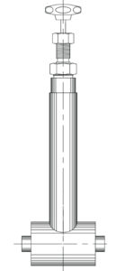 cryogenic valve with globe style body