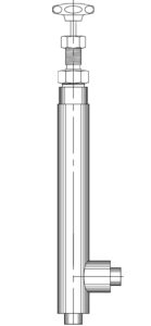 vacuum jacketed valve with right angle style body