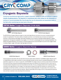 Cryogenic valves brochure for download