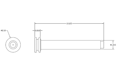 drawing of cryogenic bayonet, vacuum jacketed, pipe size, male assembly